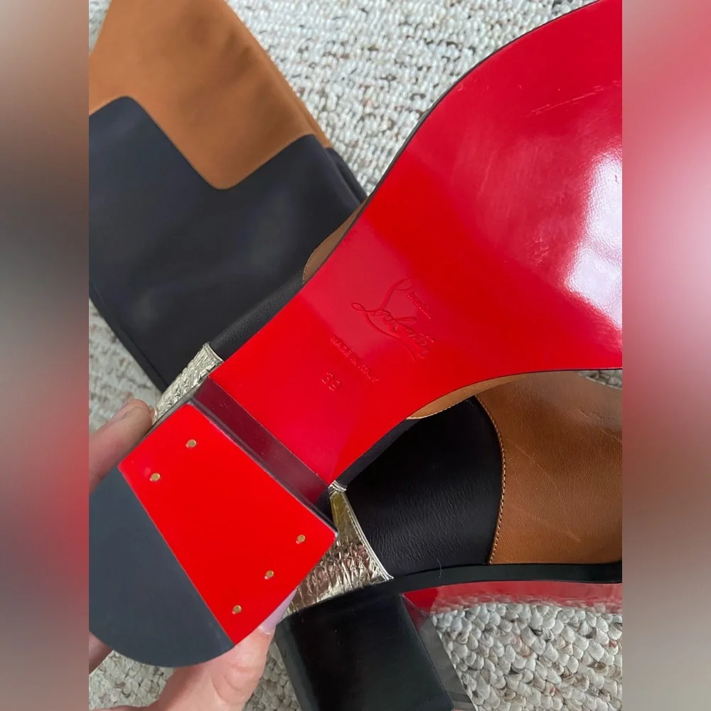 Christian Louboutin women's heeled riding boots size 39_13